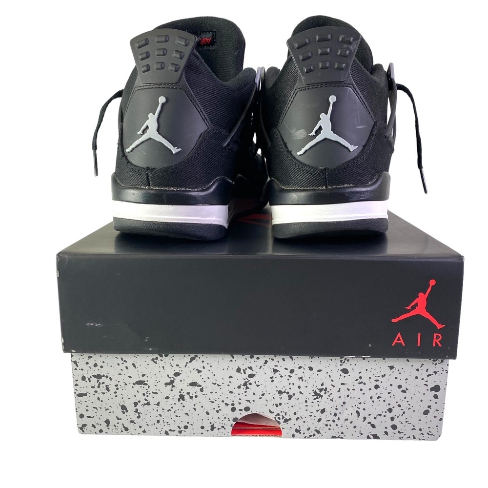 Nike Air Jordan 4 Retro SE Black Canvas GS Sneaker DV0553 006 Kid Youth 7Y w/Box - Picture 5 of 10